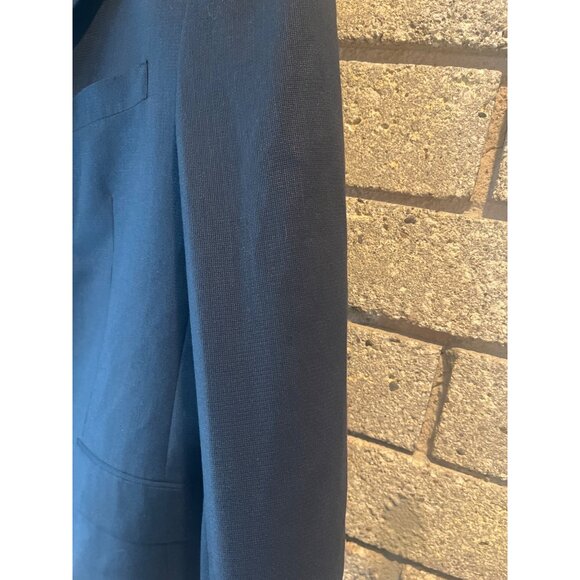 Bob & Taylor Mens Navy Blazer Jacket 42R 85% Wool Classic Fit Single Breasted 3- - Picture 4 of 9